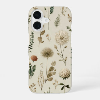 Vintage-Botanik-Wildblumen- und Kräuter-Handyhülle iPhone 16 Hülle