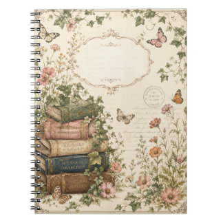Vintage Botanikbücher & Ivy Cottagecore Notizbuch Notizblock