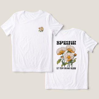 Vintage-Botanikdruck mit einer Wildblumen-Frühling Tri-Blend Shirt