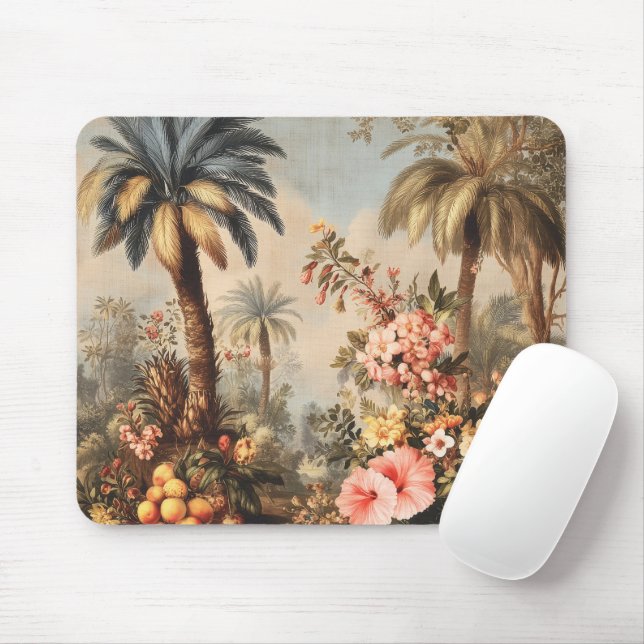 Vintage-Botanikszene mit Palmen Mousepad (Mit Mouse)