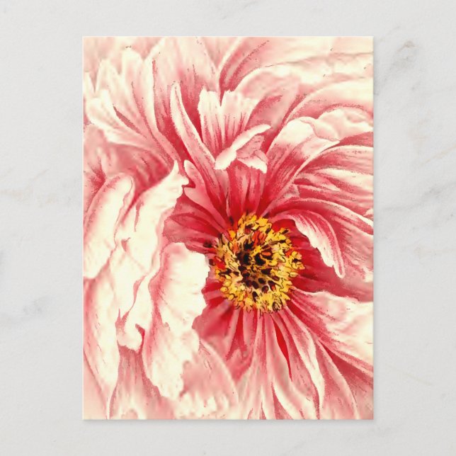 Vintage botanische Abbildung Neue Adresse Ankündigungspostkarte (Vorderseite)