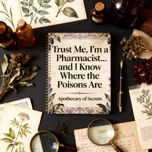 Vintage botanische Apotheke-Zitat für Apotheker Planer
