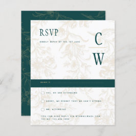 Vintage BOTANISCHE AQUAMARINE GOLD-Hochzeit