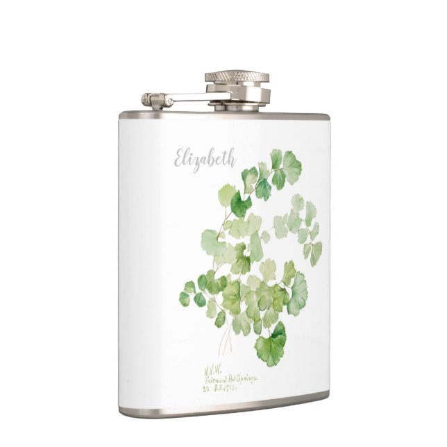 Vintage botanische Aquarellmalerei Flachmann (Rechts)