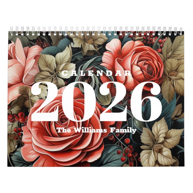 Vintage botanische Blume 2025 Kalender (Titelbild)