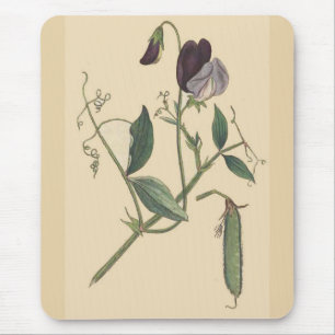 Vintage botanische Blume Blumengarten Mousepad