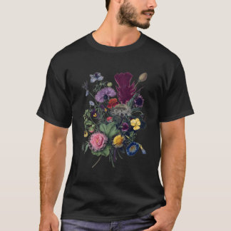 Vintage botanische Blume Wildblume Garten Botanik T-Shirt
