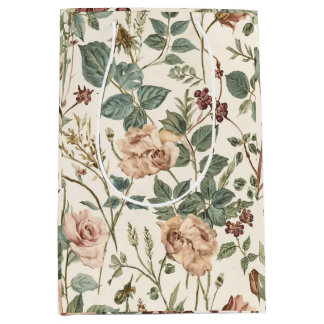 Vintage Botanische Blumengarten-Optik  Mittlere Geschenktüte