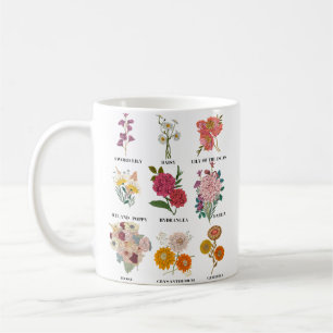 Vintage Botanische Blumengartenliebhaber Kaffeetasse