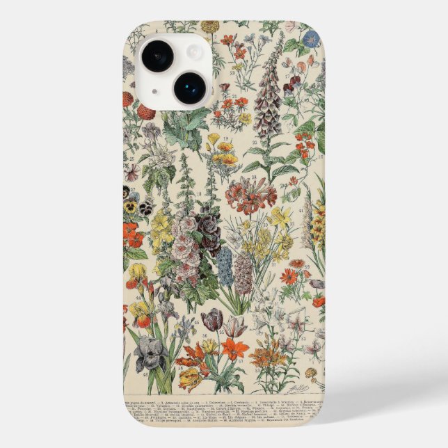 Vintage botanische Blumengestaltung Case-Mate iPhone Hülle (Rückseite)