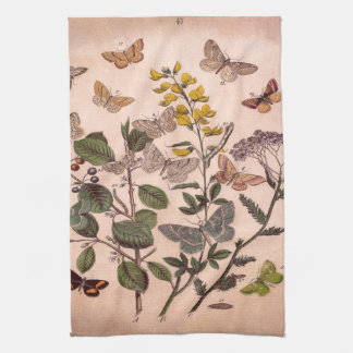 Vintage botanische Blumenillustrations-Wildblumen Handtuch
