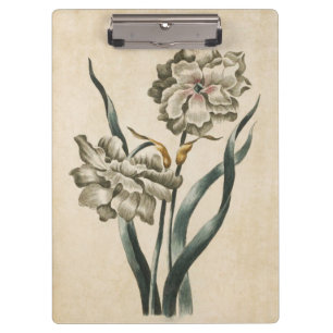 Vintage botanische Blumenpracht Klemmbrett