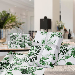 Vintage botanische Blumentoilette Geschenkpapier