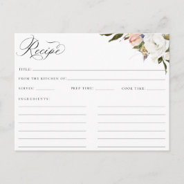 Vintage botanische Blumenzapiere Postkarte