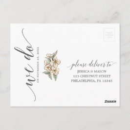 Vintage botanische Blumenzehen RSVP Postkarte