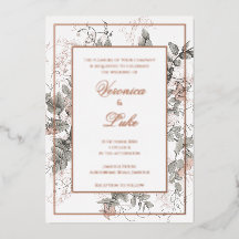 Vintage Botanische Blumige Hochzeit