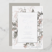 Vintage Botanische Blumige Hochzeit