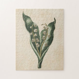 Vintage botanische Blütenlandschaft Puzzle