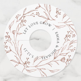 Vintage botanische Branchen Weinglas