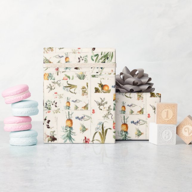 Vintage botanische Collage Geschenkpapier (Babyparty)
