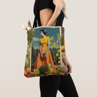 Vintage Botanische Collage Tote Bag