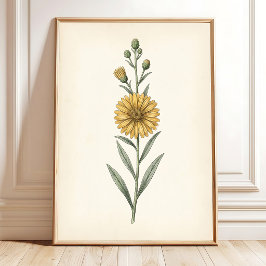Vintage Botanische Cottage-Core-Wandkunst Poster