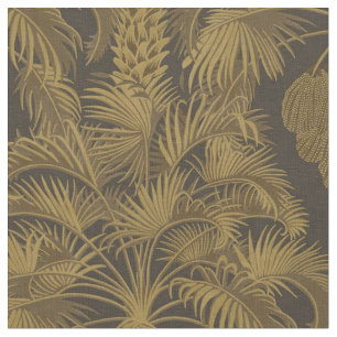 Vintage botanische Druckpalme-Blätter Stoff