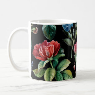 Vintage botanische Elegance Black Kaffeetasse