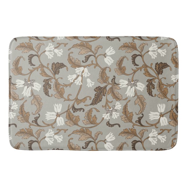 Vintage botanische Eleganz Badematte (Vorderseite)