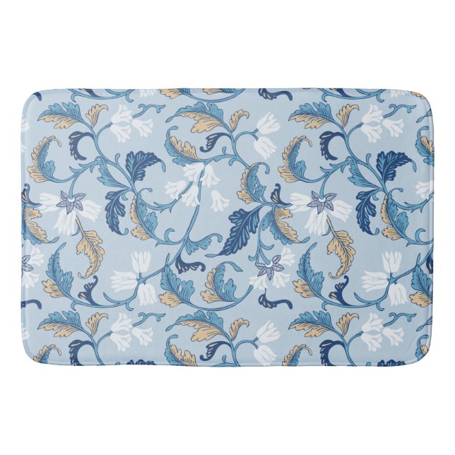 Vintage botanische Eleganz Badematte (Vorderseite)