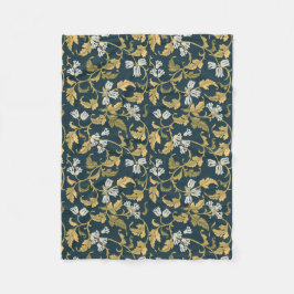 Vintage botanische Eleganz Fleecedecke