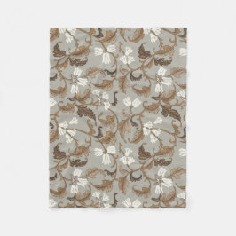Vintage botanische Eleganz Fleecedecke
