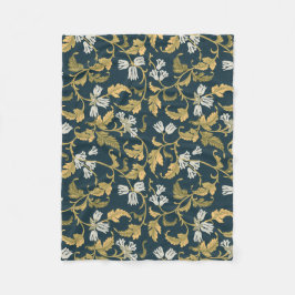 Vintage botanische Eleganz Fleecedecke