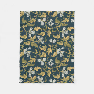 Vintage botanische Eleganz Fleecedecke