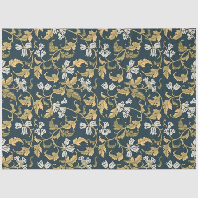 Vintage botanische Eleganz Seidenpapier (Vorderseite)