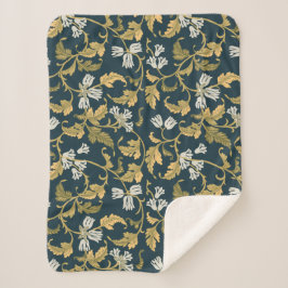 Vintage botanische Eleganz Sherpadecke