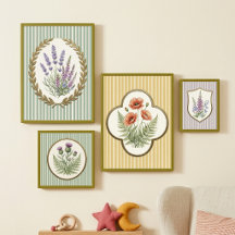 Vintage Botanische Fingerhut- und Blauglockenblume
