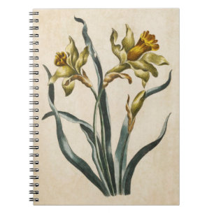 Vintage botanische florale Darmblüte Notizblock