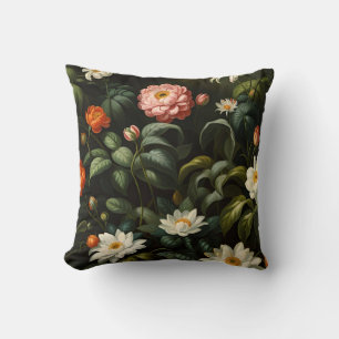 Vintage botanische florale Gartenstilleben Kissen