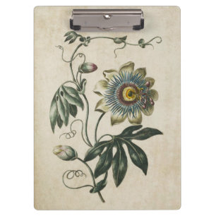 Vintage botanische florale Leidenschaft Blume Klemmbrett