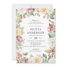 Vintage botanische Frame Babydusche