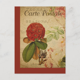Vintage Botanische Französische Postkarte Rhododen