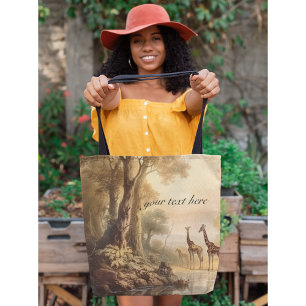 Vintage botanische Giraffen, anpassbar