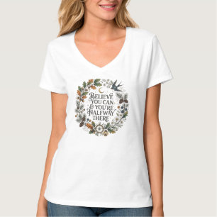 Vintage Botanische Glaube daran, dass du es kannst T-Shirt