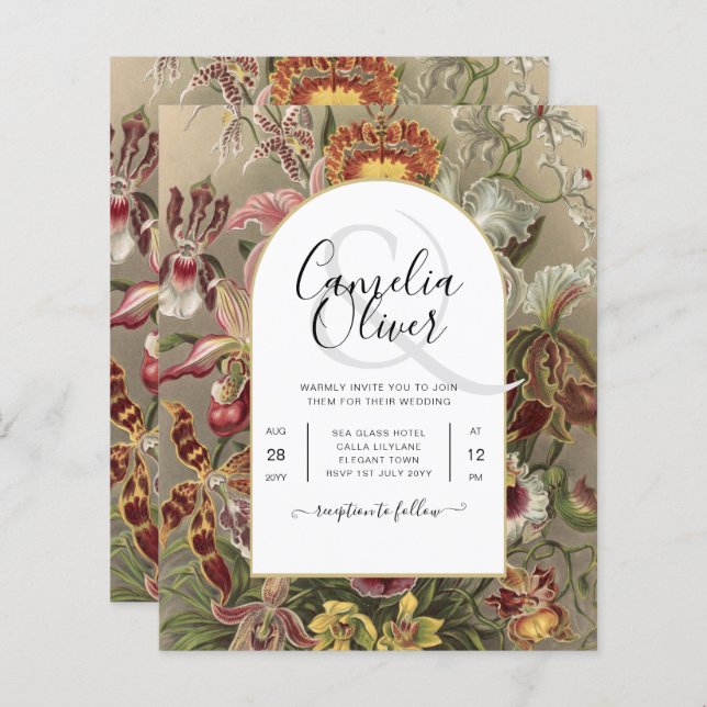 Vintage Botanische Hochzeit in Burgund (Vorne/Hinten)