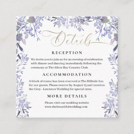 Vintage botanische Hochzeitskarte Begleitkarte