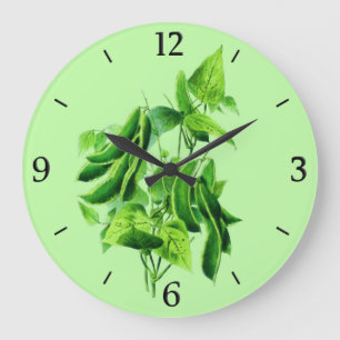 Vintage botanische Illustration, Bienenstock Große Wanduhr