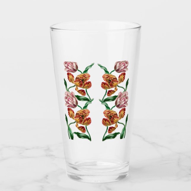 Vintage botanische Illustration Glas (Vorderseite)