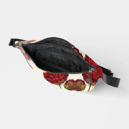 Vintage botanische Illustration mit roten  Bauchtasche
