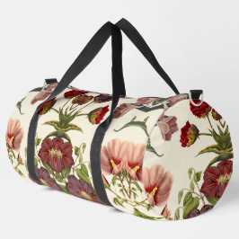 Vintage botanische Illustration mit roten  Duffle Bag